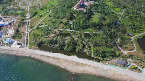 Aerial View of the Embankment of the FEFU Campus