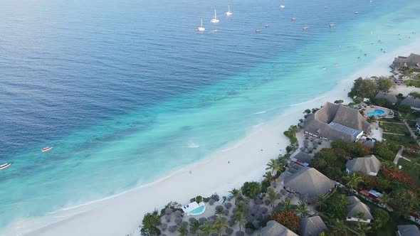 Beach on Zanzibar Island Tanzania Slow Motion