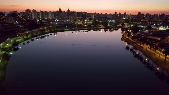 Sunset at  Rio Preto countryside city of Sao Paulo state.