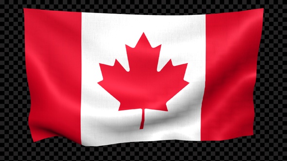 Canada Flag Waving Looped