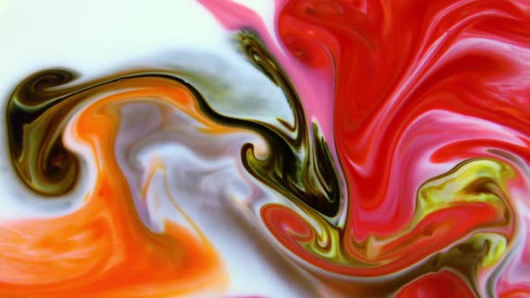 Colorful Color Paint Ink Spreads Psychedelic Blast Movement 9