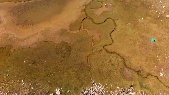 Aerial Shot of the Beautiful Mountain Lake