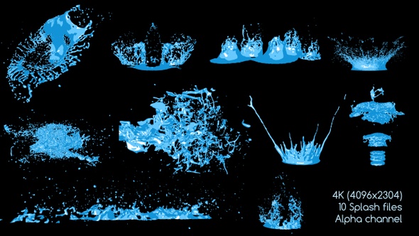 2d Water Splash Pack 4 K alt