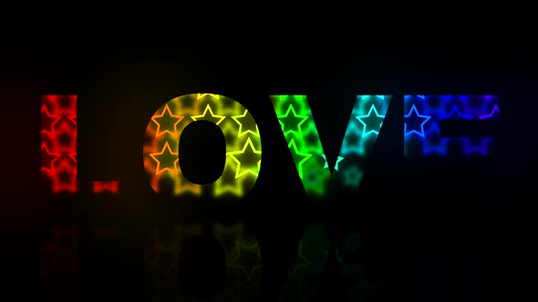 Text Rainbow Animation 2D