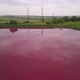 Aerial Shot of Toxic Pink Lake at Nature, Industrial Zone with Pollution - VideoHive Item for Sale