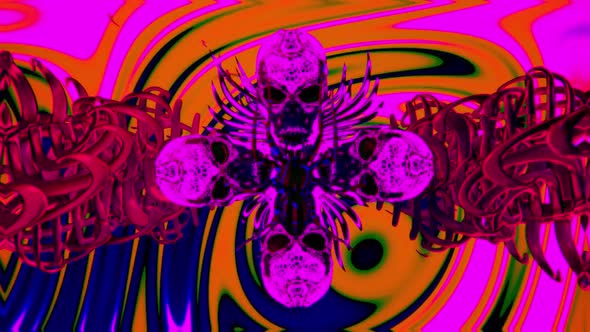 Spider And Skull Psychedelic Trip III