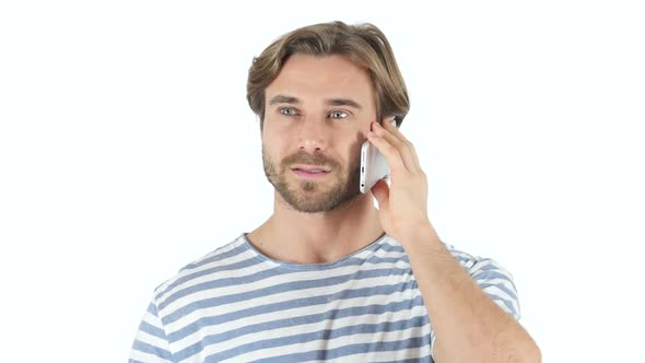 Man Talking on Phone, Call