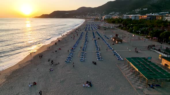 Colorful sunset over the Mediterranean Sea