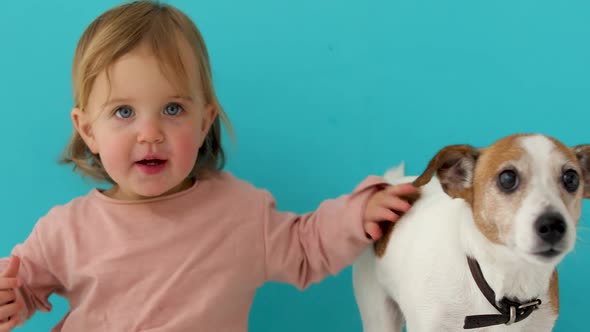 Happy Child with Dog