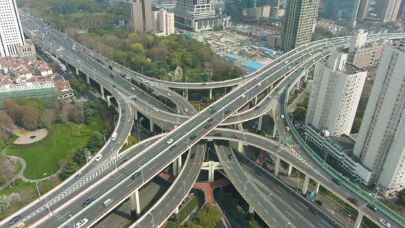 Elevated Road Overpass at Sunny Day