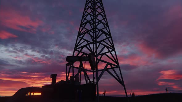 Pump Jack And Sunset II