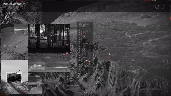 Digital examination of the area is tracking the target for the army operation alt