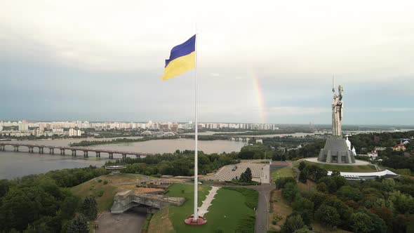 Kyiv  National Flag of Ukraine By Day