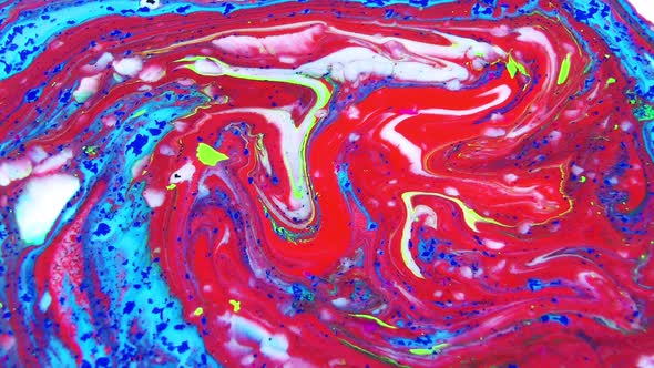 Bubbling Swirling And Spreading Colors 