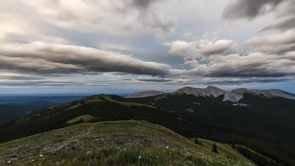 Alberta Foothills at Sunset  Timelapse