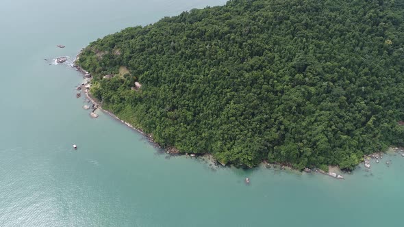 Brazilian Paraty beach city landmark. Tropical summer beach.