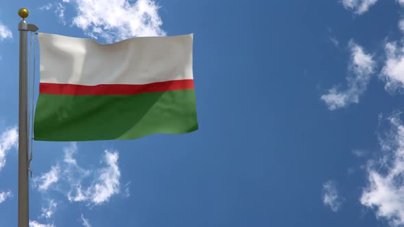 Florida City Flag (Puerto Rico) On Flagpole