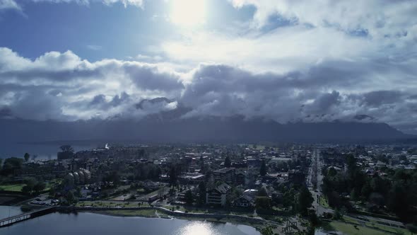 Chilean Patagonia. Famous countryside city of Pucon at South of Chile.