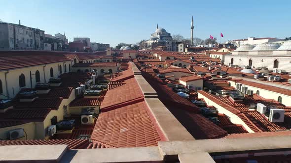 Grand Bazaar Roofs Istanbul Aerial View 