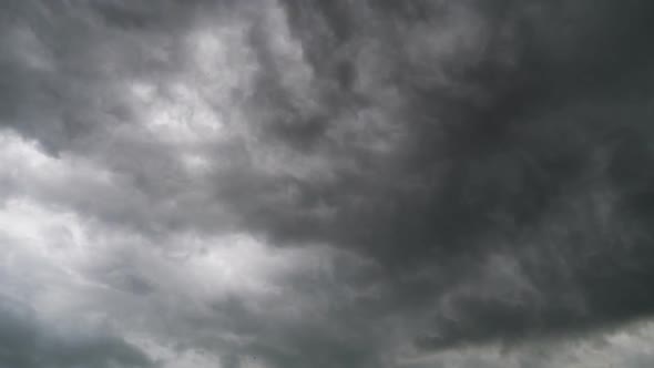 Storm Clouds Are Moving in Sky, Timelapse.