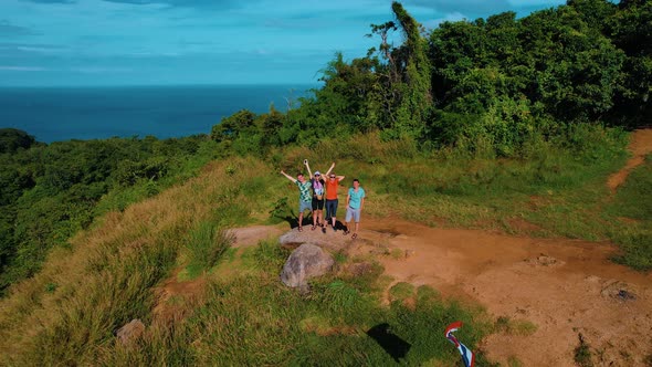 Aerial View of Black Rock Viewpoint in Phuket