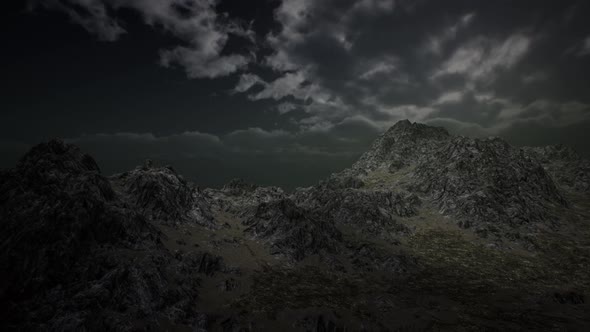 Huge Dark Clouds Over Scottish Highlands