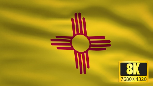 8K New Mexico State Flag Background