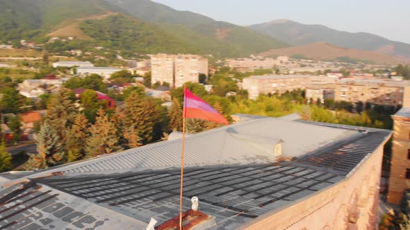 Circle Around Flag In VAnadzor