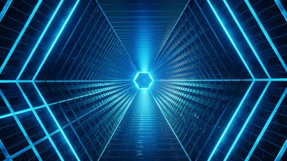 Inside Cyber Tunnel | Hi tech background