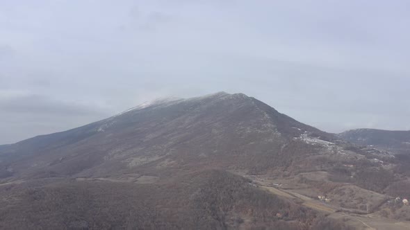 Veliki Krsh mountain from above 4K drone video