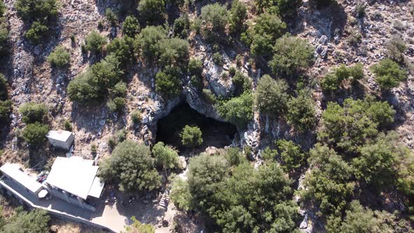 Cave Entrance of Zeus in Crete Greece