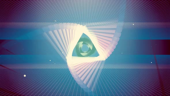 Flying Tunnel Triangle Light Retro 09 4K alt