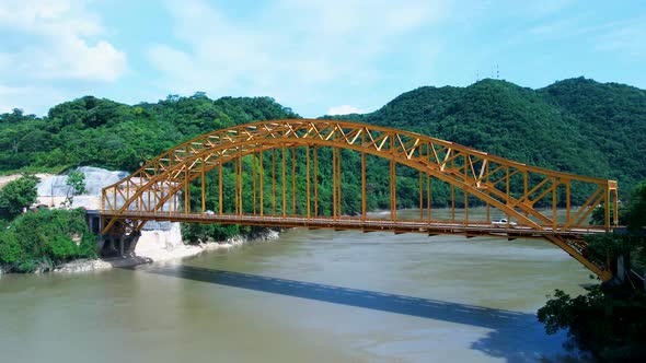 Usumacinta river and bridge in Chiapas, Mexico.