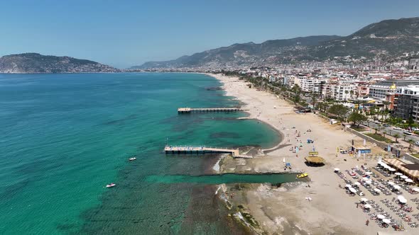 Summer Cleopatra Beach aerial view 4 K