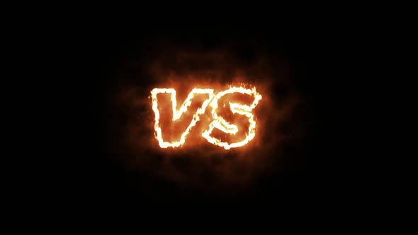 VS Versus Text Fire Effect Motion