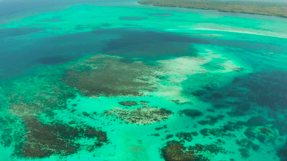 Transparent Blue Sea Water in the Lagoon