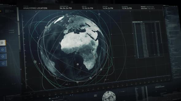 Futuristic Spy Program Checks Global Satellites Position By Data Network alt