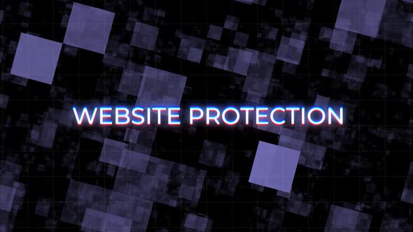 Website Protection Digital Glitch Text Background