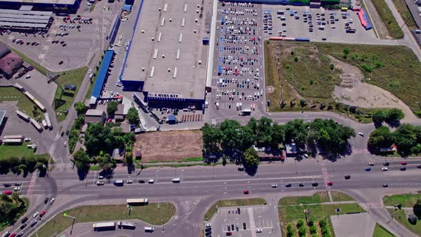 Traffic on the Road Junction in City