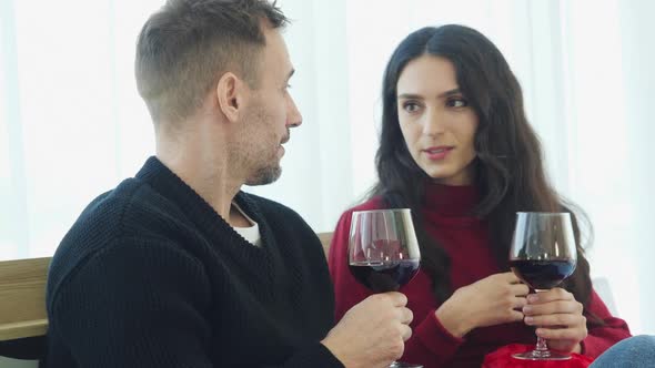 Couple drinking wine