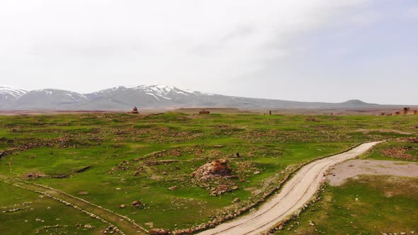 Ani Ruins Landscape In Spring