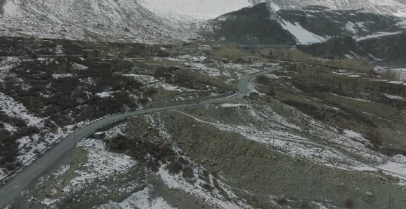 Marvelous View Of Karakoram Highway, Khunjerab National Park, Khunjerab, Hunza Valley, Northern Paki