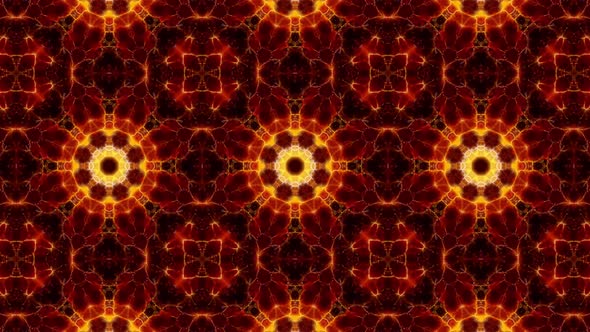 Abstract Fractal Fire Kaleidoscope Loop 4K 06