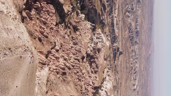 Vertical Video Cappadocia Landscape Aerial View