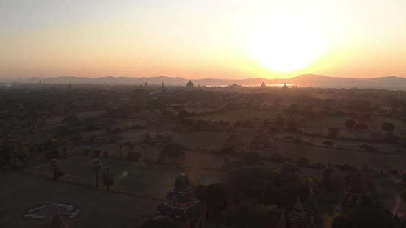Aerial view of Old Bagan temple site.