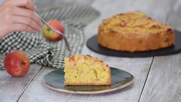 Piece of Delicious Apple Cake