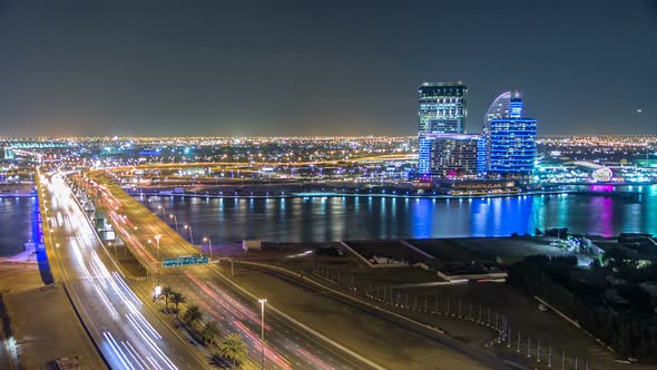 Business Bay Crossing Bridge Timelapse 13Lanebridge Over the Dubai Creek Opened in March 2007