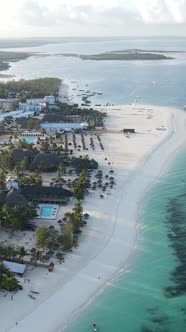 Beach on the Coast of Zanzibar Island Tanzania