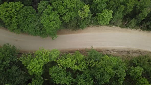 Mountain Winding Zig Zag Gravel Road