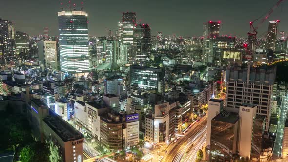 Night Time Lapse Cityscape Tokyo Japan alt